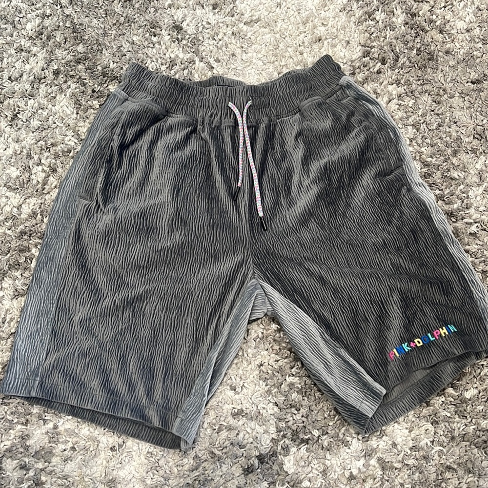 100% Polyester Grey Pink Dolphin Shorts